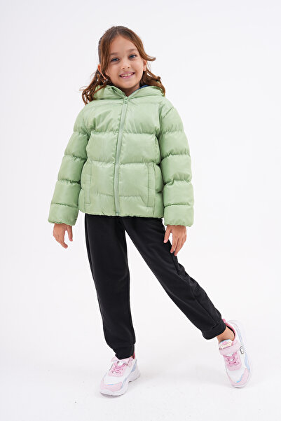 ROBA KIDS Çocuk, Su ve Rüzgar Geçirmez,  İç Polar, Kapüşonlu, Cep çıtçıtlı, Şişme Mont & Kaban RB-750