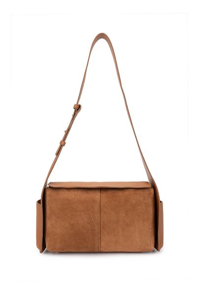 Tamer Tanca Women's Leather/Vegan Tan Suede Shoulder Bag