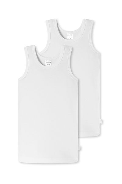 Schiesser Unterhemden 2er-pack Basic Kids Unterhemd Unterzieh-shirt Ärmellos Schulterfrei