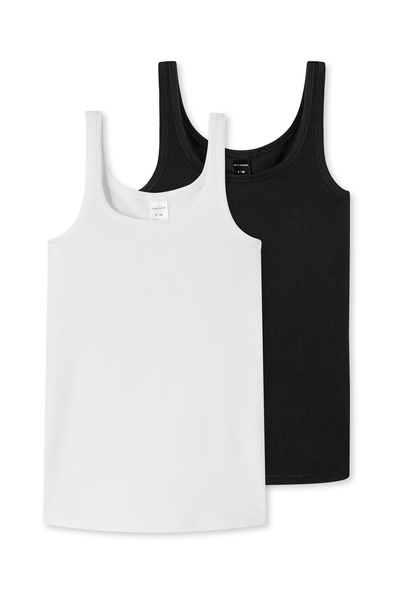 Schiesser Tops 2er-Pack Basic Kids Tank-Top Unterhemd Unterzieh-Shirt Ärmellos