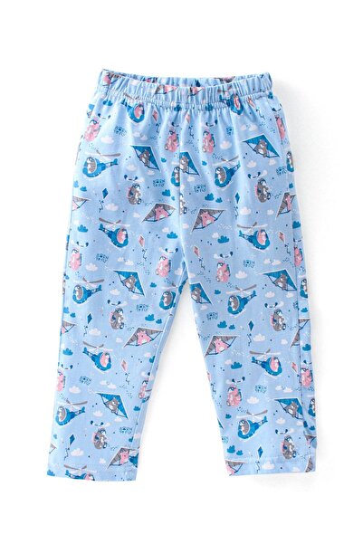 Babyhug Babyhug Cotton Knit Full Sleeves Night Suit With Teddy Print - Blue