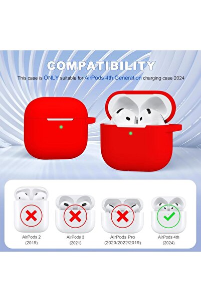UnDePlus Apple AirPods 4Th Generation Compatible Case Standard Soft Silicone Case