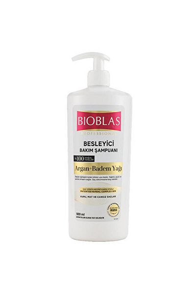 Bioblas Bi̇oblas Nutritional Care Shampoo Argan + Almond Oil for Dry Mat and Livery Hair