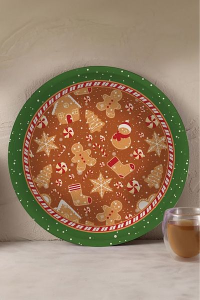 Karaca New Year New Year Gingerbread Tray 34 cm