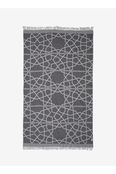 Barine Peshtamal din bumbac gri/negru Marrakech - Husă 90x160