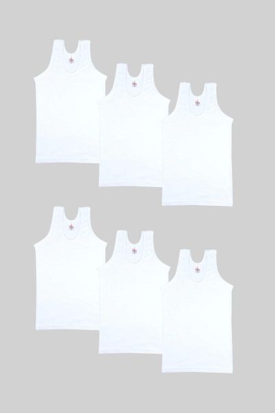 Ceylanoğlu Ribana Boy Undershirt 6 Pack Gkc328