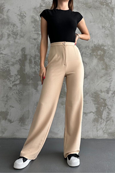 macharel jeans Γυναικείο ψηλόμεσο κλασικό παντελόνι νέας σεζόν