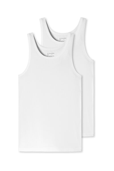 Schiesser Unterhemden 2er-Pack 95/5 Unterhemd Unterzieh-Shirt Ärmellos Schulterfrei