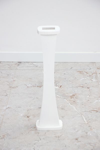 HobiMax 60 cm Decorative Wooden Thin Waisted Vase White