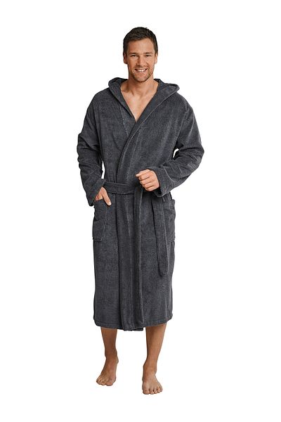 Schiesser Bademantel Essentials Bade-mantel Sauna Morgen-mantel Lounge