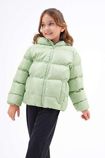ROBA KIDS Çocuk, Su ve Rüzgar Geçirmez,  İç Polar, Kapüşonlu, Cep çıtçıtlı, Şişme Mont & Kaban RB-750