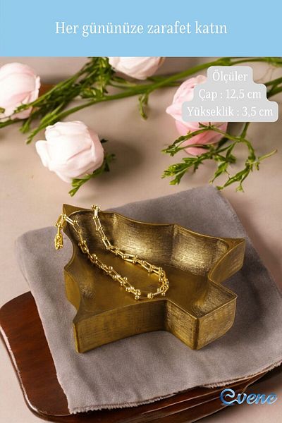 Evene Makeup and Cosmetic Organizer - Decorative Gold Antique, Color Model 12