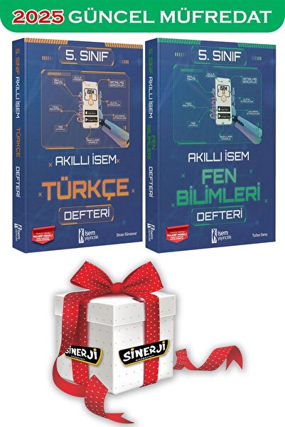 İsem Yayıncılık Hediyeli 2025 5. Sınıf Türkçe ve Fen Bilimleri Defter Kitap Seti Akıllı İsem Yeni Güncel Müfredat