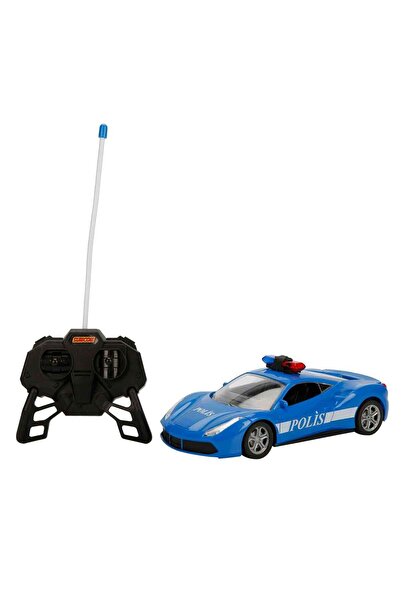 Suncon 1:20 Uzaktan Kumandalı Işıklı Polis Arabası 21 cm. - Mavi