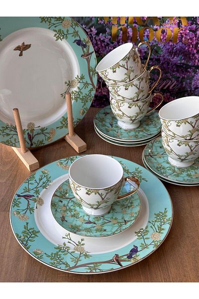 Mikasa Moor Secret Garden 18 Piece Breakfast Set - 6 People