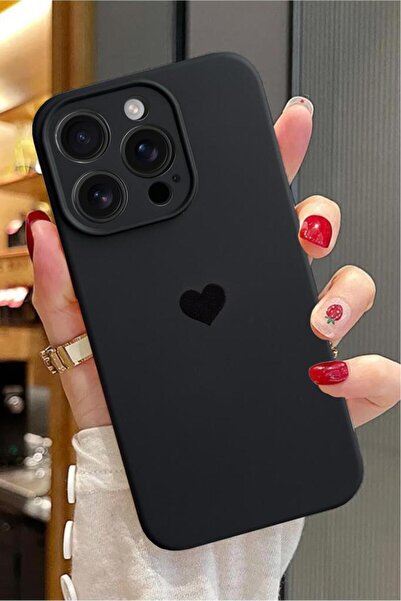 3GEN CASE حافظة سيليكون ملونة أولى متوافقة مع هاتف آيفون 16 برو مع شعار قلب