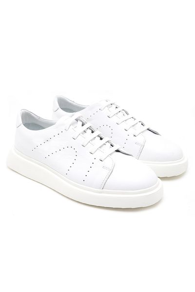 Desa Ανδρικά δερμάτινα αθλητικά παπούτσια Parker White