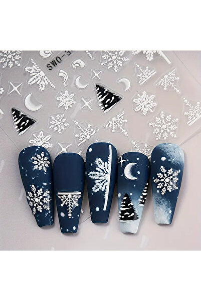 Takıtolia Kurabiye Adam Çam Ağacı Kar Tanesi Noel 3d Tasarım Yapışkan Sticker...