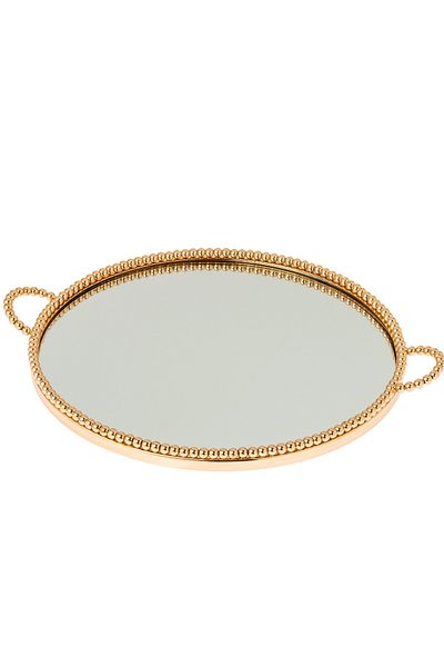 Dania Gold Metal Top with Mirror Floor Elegant Design
