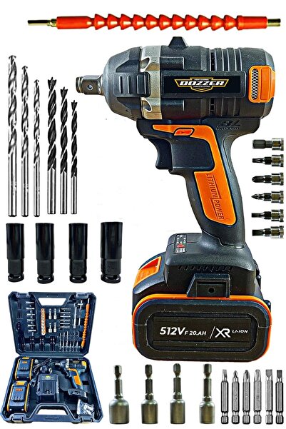 DOZZER TORQ-X Kömürsüz Motor 512VX  650Nm 40 Parça Setli Somun Sökme Sıkma Ma...