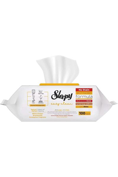Sleepy Easy Clean Multi-Surface Cleaning Wipes, 100 Sheets | Herbal Soap