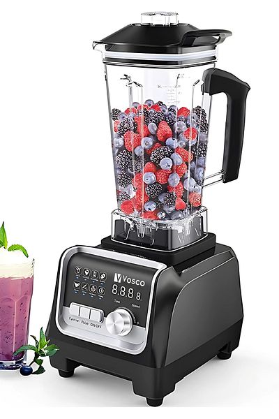 vosco 2200w BlacK Bar Blender Pro - 2 Lt Digital with Ice Crusher