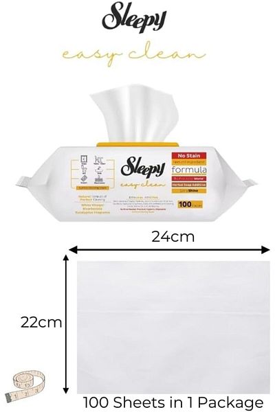 Sleepy Easy Clean Multi-Surface Cleaning Wipes, 100 Sheets | Herbal Soap