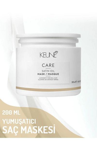 Keune Satin Oil Mask - Strengthening and Nourishing Hair Care Mask - 200 ml -6.8 Fl oz
