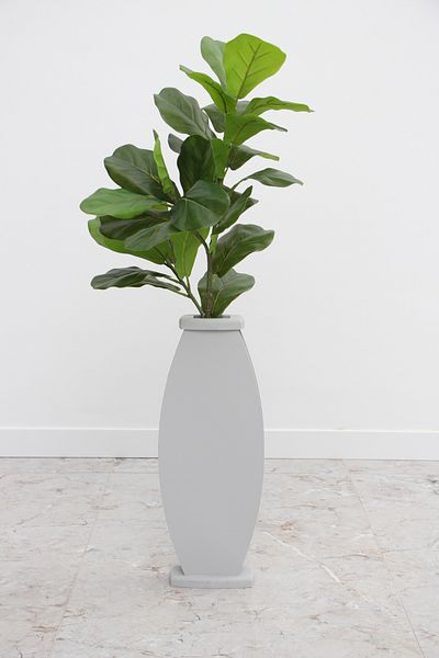 HobiMax Stone Gray Decorative Wooden Vase Model 2