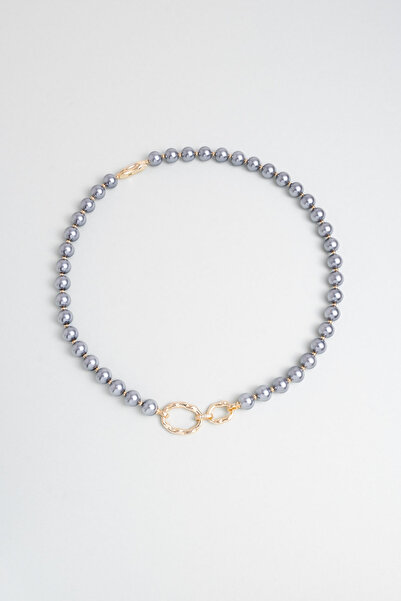 So CHIC... Audrey 18 Ayar Sarı Altın Kaplama 44 Cm Gümüş İnci Kolye