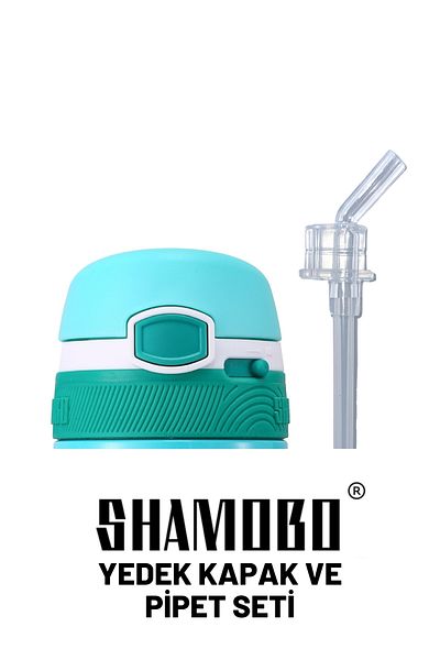 Shamobo Economical Replacement Lid and Pipette Set for 350ml Children Stainless Steel Thermos