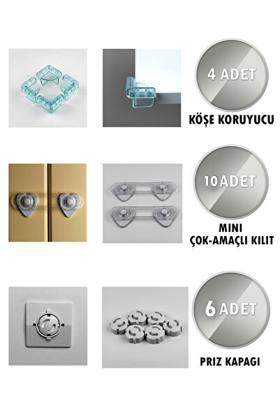 askıcım 20 ШТУК Набір для безпеки немовлят та дітей 4 штуки кутових захисних ...