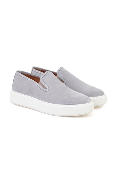 Desa Ανδρικά δερμάτινα παπούτσια Beass Grey Casual Suede