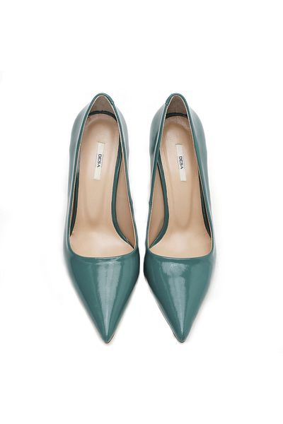 Desa Women's Green Patent Leather Stiletto