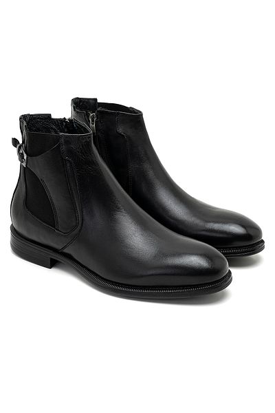 Desa Ανδρικές δερμάτινες μπότες Delmar Black