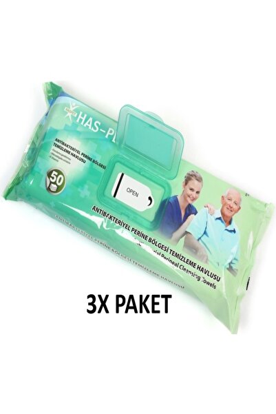 Has-Pet Perine Vücut Temizleme Havlusu 50' li 3' lü Paket Havlu Büyük Boy
