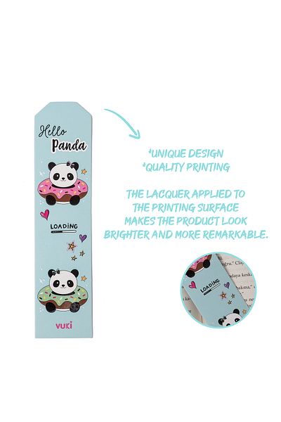 VUKİ Semn de carte din hârtie cu model panda