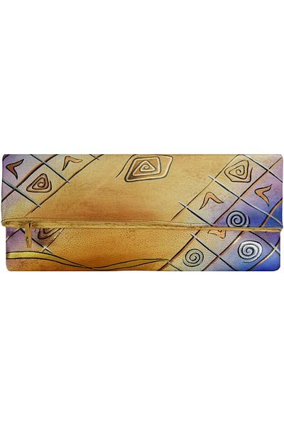 Greenland Nature Art+Craft Clutch Tasche I Leder 30 cm