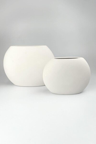 Ref-San Yatay Vazo Seramik Bisküvi - Küçük (HAM ÜRÜN)