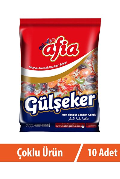 Afia Gülşeker Karışık Meyve Aromalı Şeker 10x175 Gr