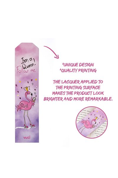 VUKİ Χάρτινος σελιδοδείκτης με μοτίβο Flamingo