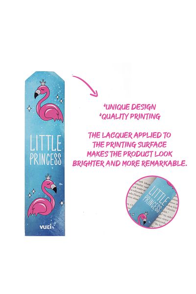 VUKİ Semn de carte din hârtie cu model flamingo