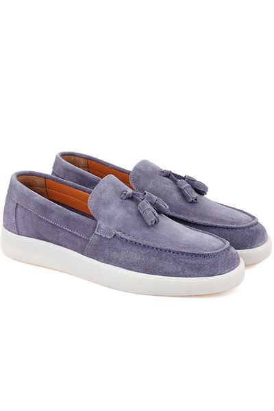 Desa Ανδρικό δερμάτινο σουέτ Loafer Laurel Grey