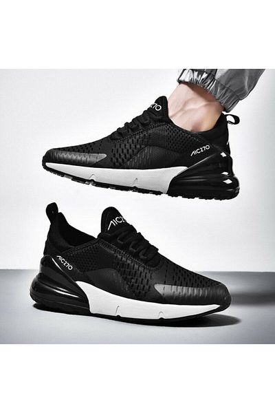 AZE STEP Černo-bílé lehké tenisky – Air Mesh, Aic 270 na běhání a každodenní chůzi