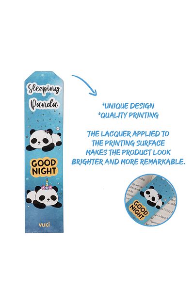VUKİ Semn de carte din hârtie cu model panda