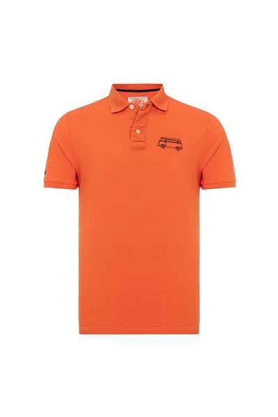 ROUTEFIELD Men's Polo T-Shirt - Post Orange