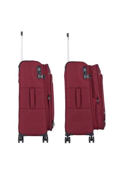 D&N Travel Line 9504 4 Rollen Kofferset 3-teilig mit Dehnfalte