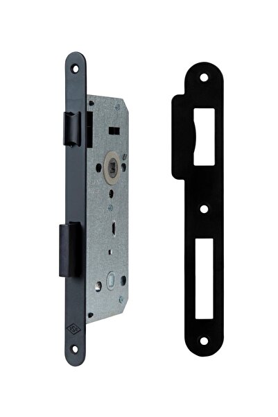 Sofuoğlu Anka Mirrored Wc Door Handle Matte Black - Left Wc Black Wc Door Lock 40mm / Set