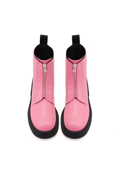 Desa Γυναικείες δερμάτινες μπότες Amella Pink