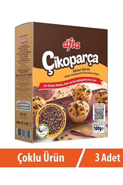 Afia Çikoparça Bitter Parça Çikolata 3x100 gr